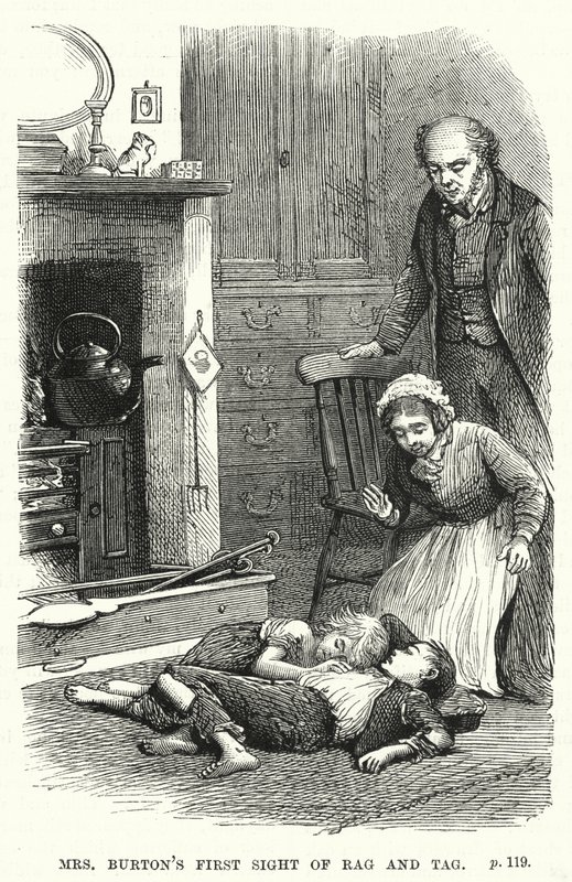 La primera vista de la Sra. Burton de Rag y Tag de English School