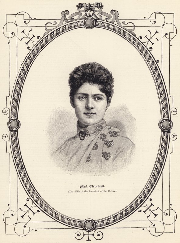 Sra. Cleveland (la esposa del presidente de los EE. UU.) (grabado) de English School