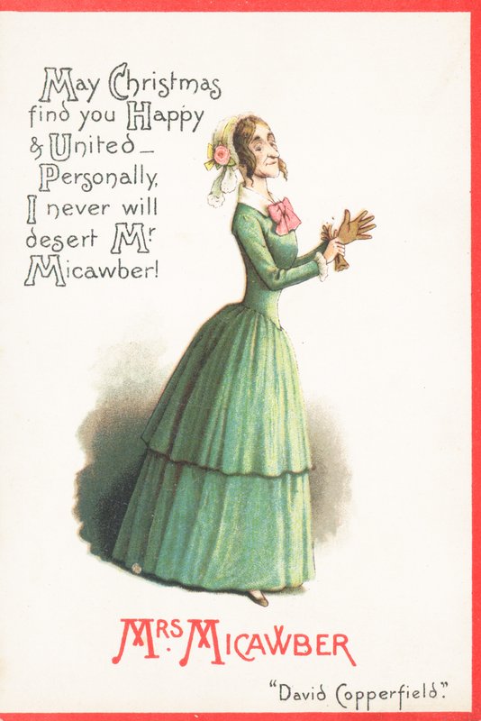 Sra. Micawber, tarjeta de Navidad de English School