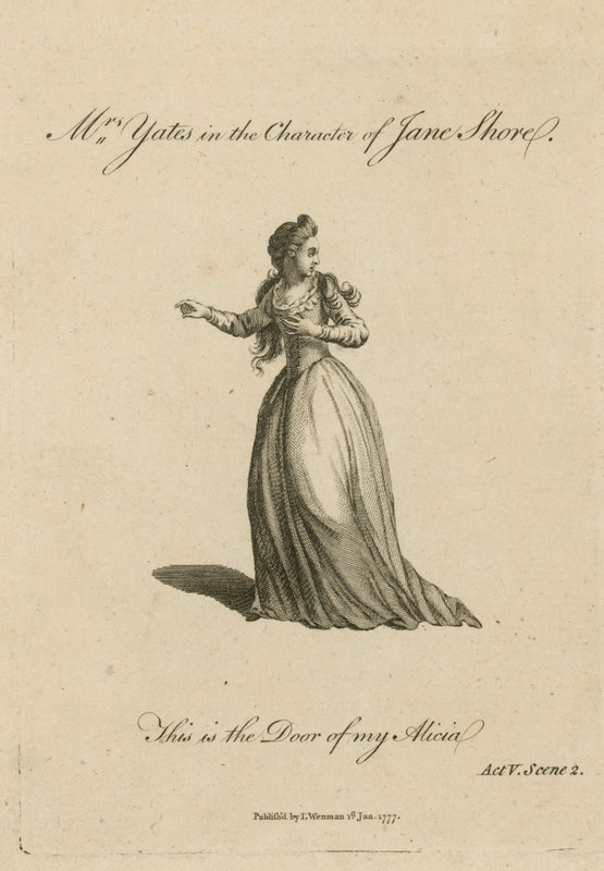 Mrs Yates en el personaje de Jane Shore de English School