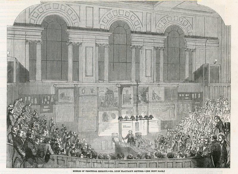 Museo de Geología Práctica - conferencia del Dr Lyon Playfair de English School