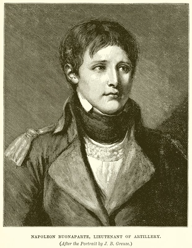 Napoleón Buonaparte, teniente de artillería de English School