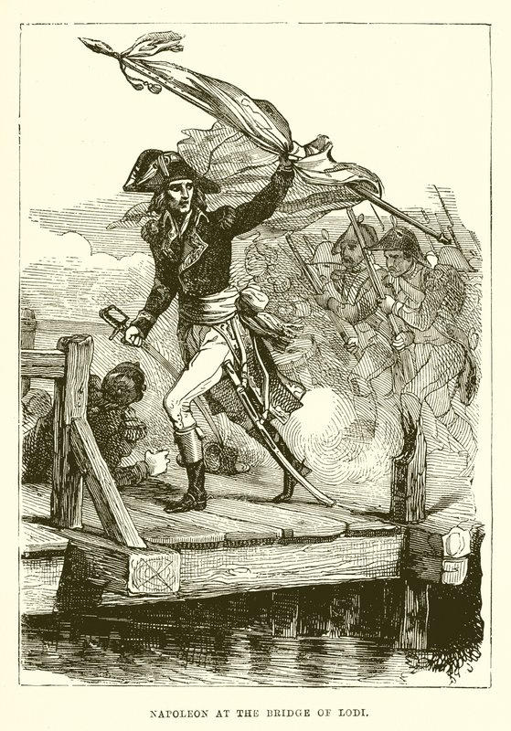 Napoleón en el Puente de Lodi de English School