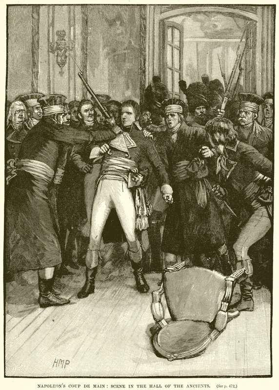 El golpe de mano de Napoleón: Escena en el Salón de los Ancianos de English School
