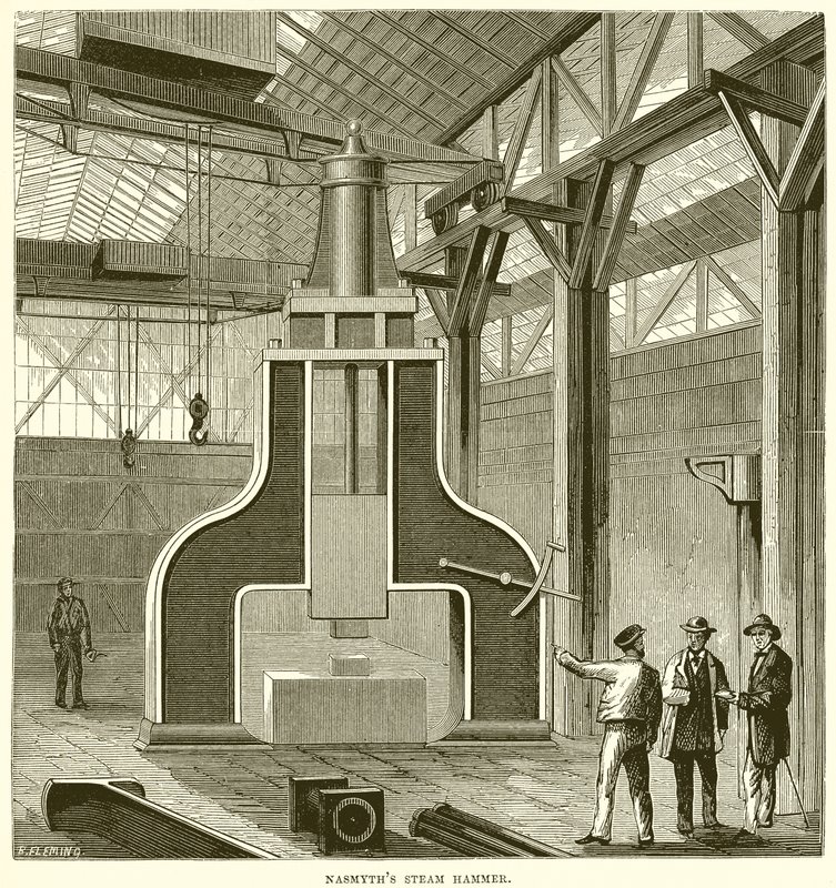 Martillo de vapor de Nasmyth de English School