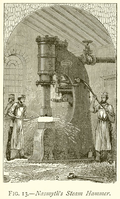 Martillo de vapor de Nasmyth de English School