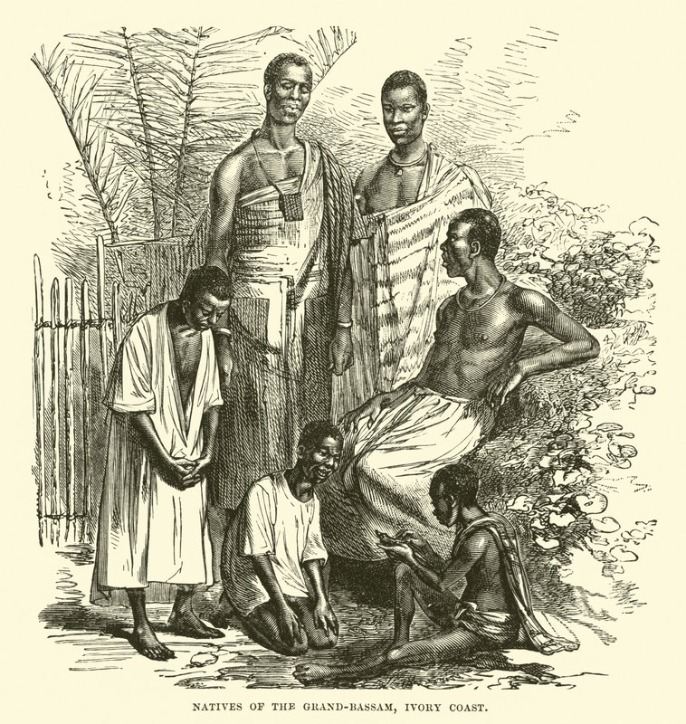 Nativos del Grand-Bassam, Costa de Marfil de English School