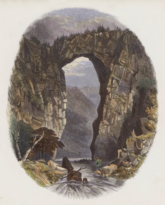 Puentes Naturales (grabado en color) de English School
