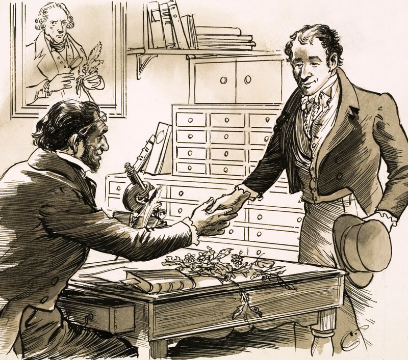 El naturalista David Douglas tuvo su oportunidad cuando fue elegido por la Sociedad de Horticultura de English School