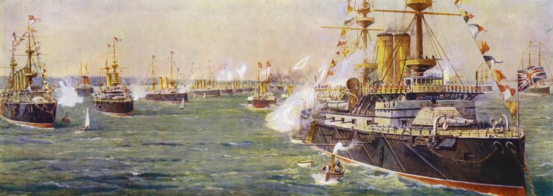 Revisión naval en Spithead para el Jubileo de Diamante de la Reina Victoria de English School