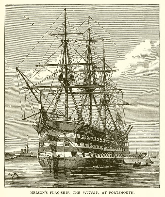 El Buque Insignia de Nelson, el Victory, en Portsmouth de English School