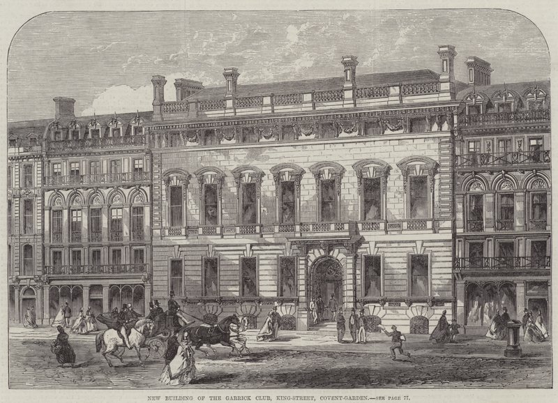 Nuevo edificio del Garrick Club, King-Street, Covent-Garden de English School