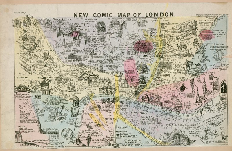 Nuevo mapa cómico de Londres de English School
