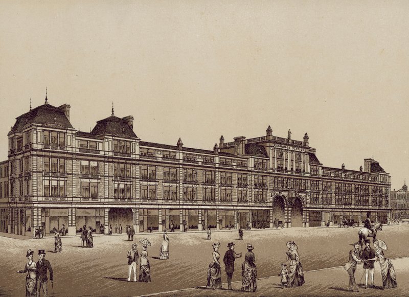 New Exchange Station, Liverpool (litografía) de English School