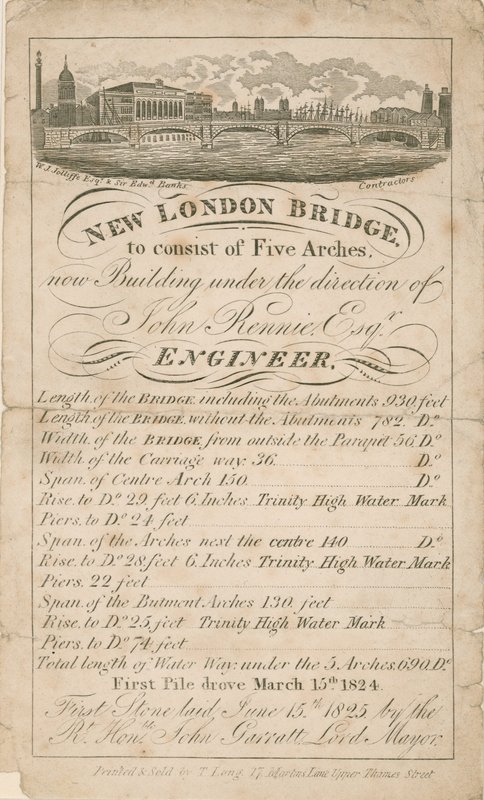 Nuevo Puente de Londres - Ingeniero John Rennie de English School