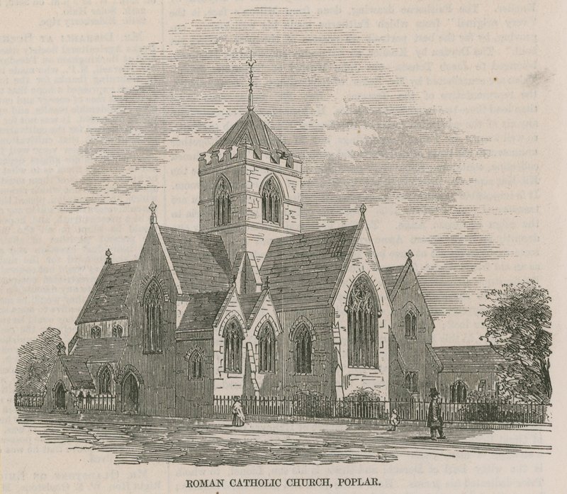 Nueva Iglesia Católica Romana cerca de los Muelles de las Indias Occidentales de English School