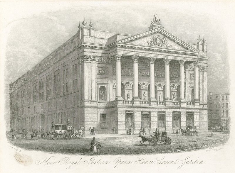 Nueva Real Casa de la Ópera Italiana, Covent Garden, Londres de English School