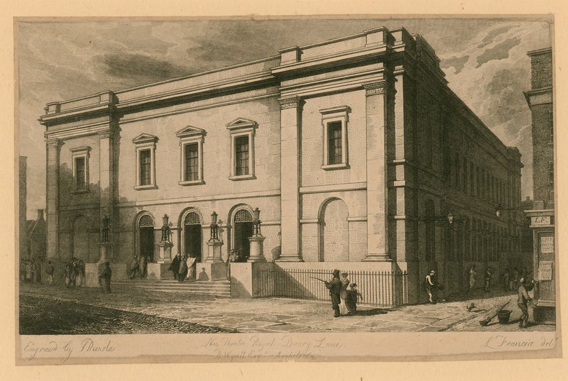Nuevo Teatro Real, Drury Lane, Londres; B Wyatt, Arquitecto de English School