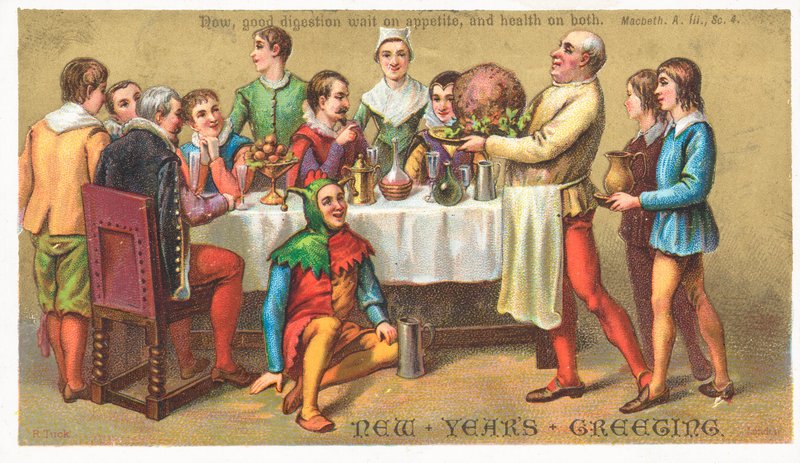 Banquete de Año Nuevo, Tarjeta de Año Nuevo de English School