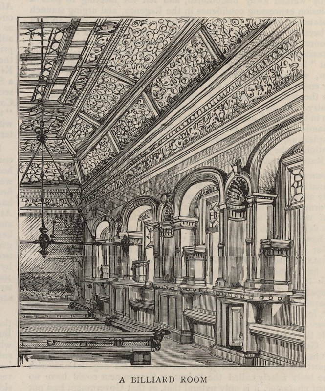 Nuevo edificio del Club Constitucional en Northumberland Avenue: Sala de billar de English School