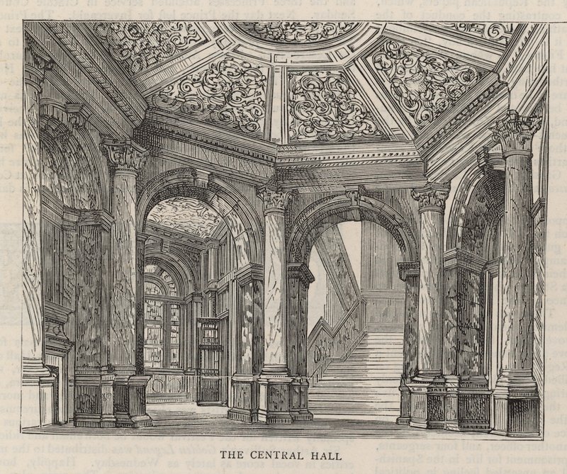 Nuevo edificio del Club Constitucional en Northumberland Avenue: El Salón Central de English School