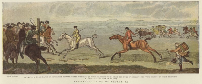 Newmarket en la época de Jorge I de English School