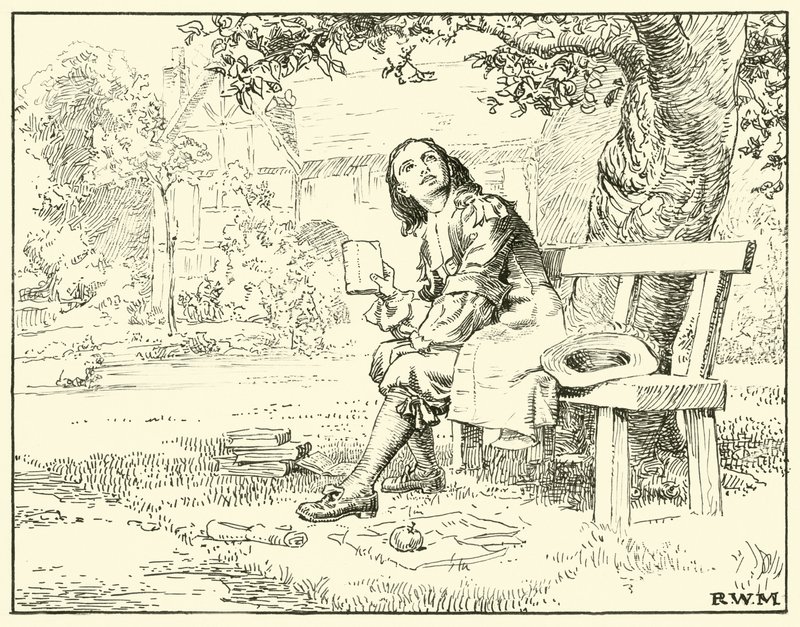 Newton y la manzana de English School