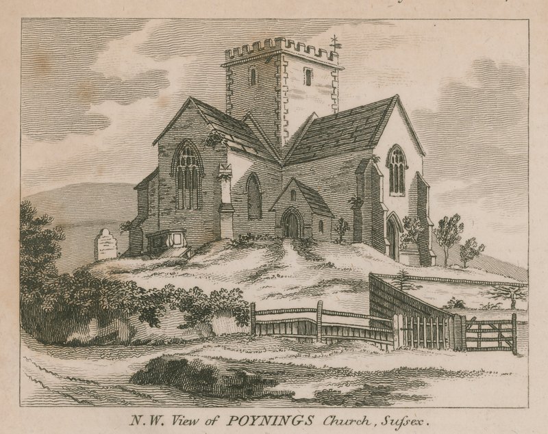 Vista noroeste de la Iglesia de Poynings en Poynings de English School