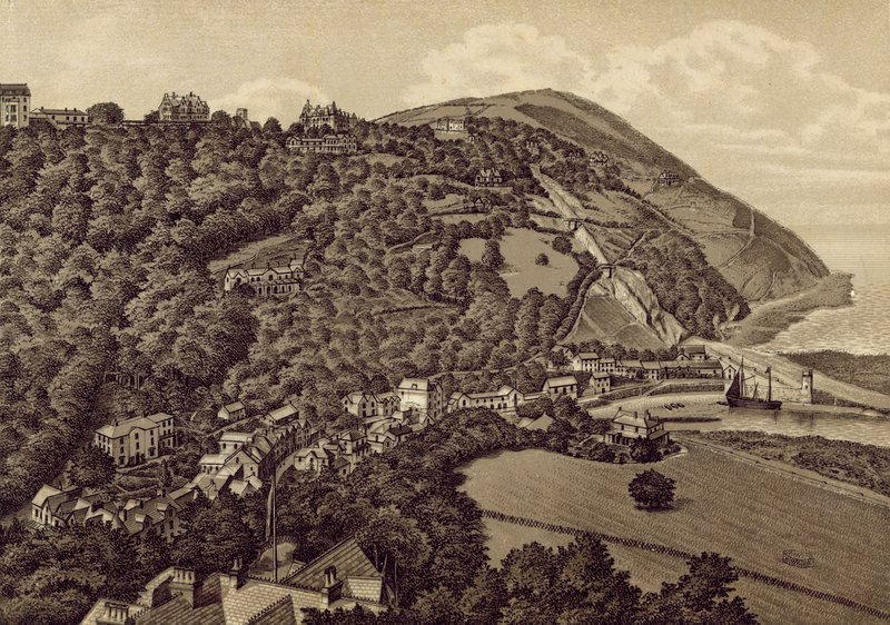 Norte de Devon: Lynton y Lynmouth (litografía) de English School