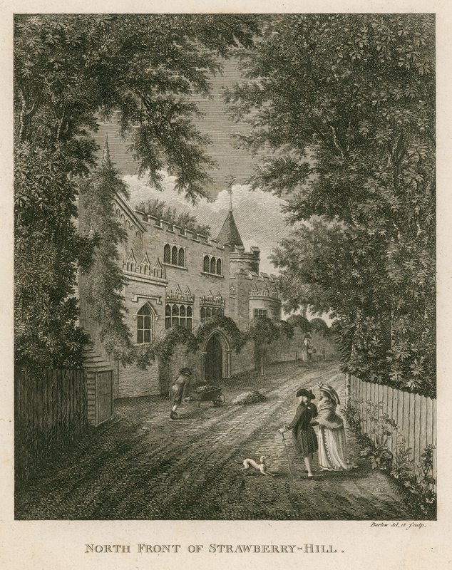 Fachada norte de Strawberry Hill, Twickenham, Londres de English School