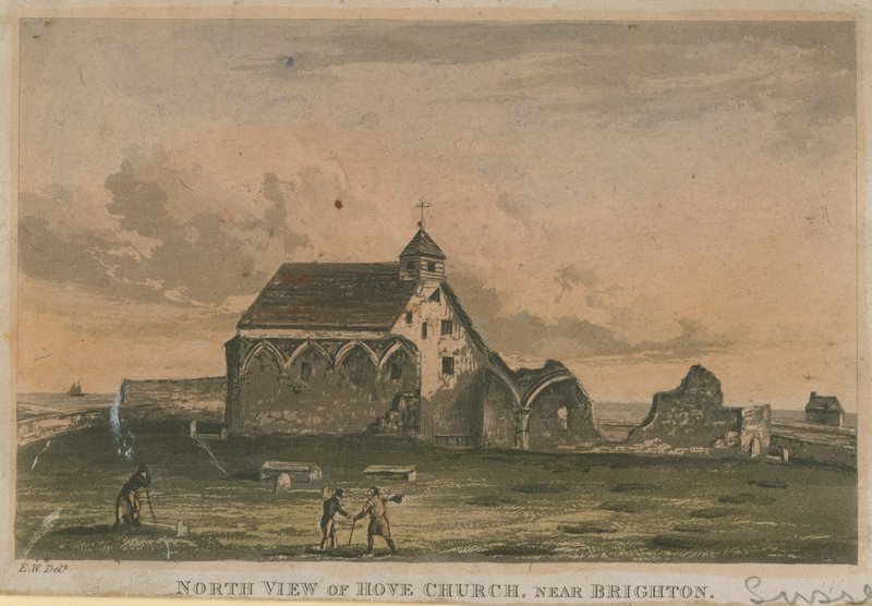 Vista norte de la Iglesia de Hove de English School
