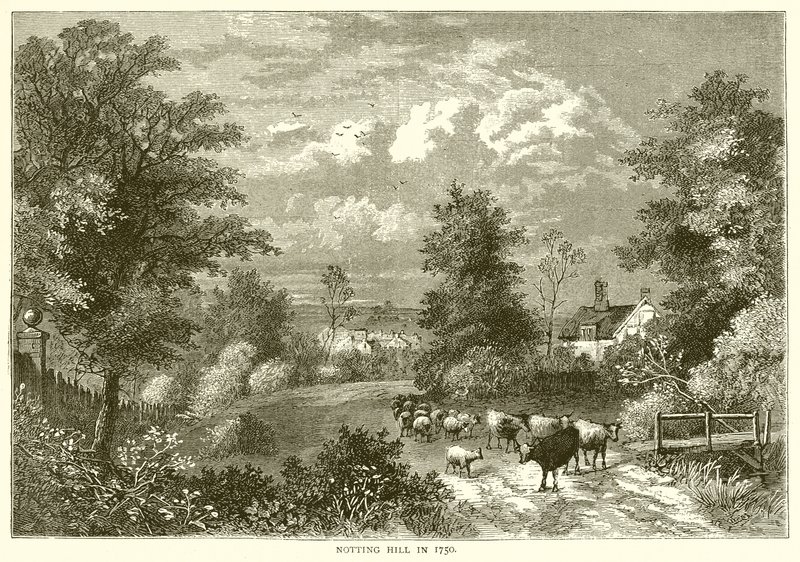 Notting Hill en 1750 de English School