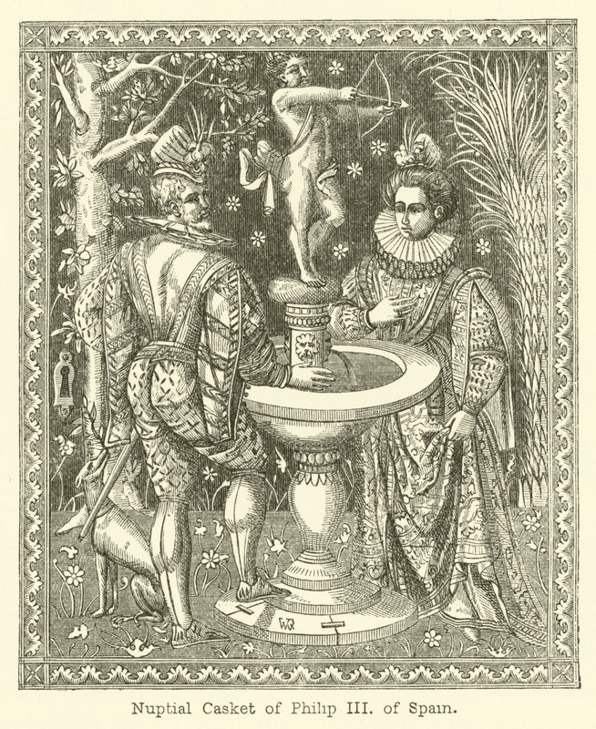 Arqueta nupcial de Felipe III de España (grabado) de English School