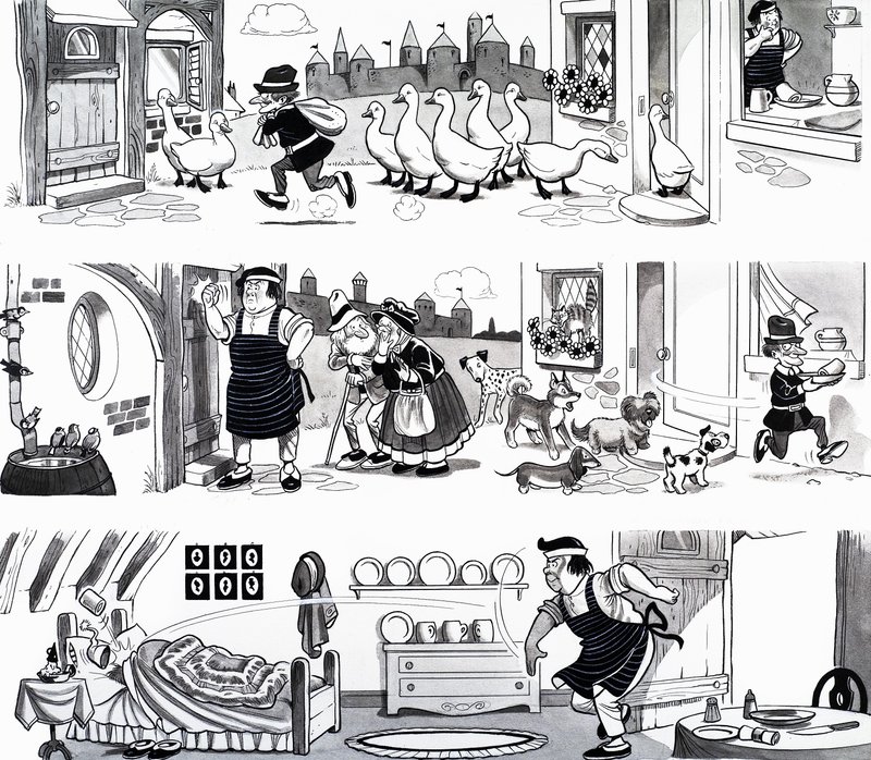 Ilustración de rima infantil de English School