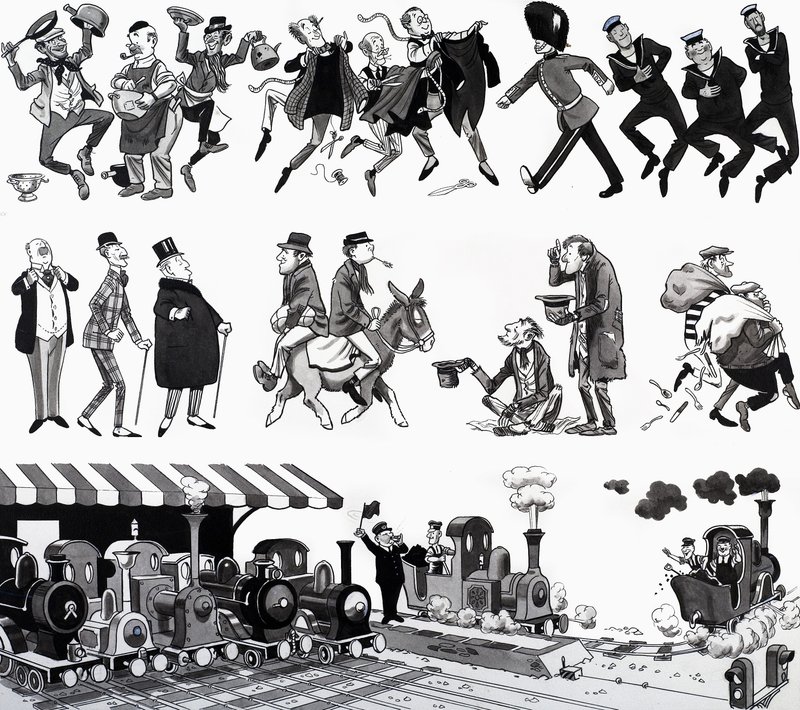Ilustración de rima infantil de English School