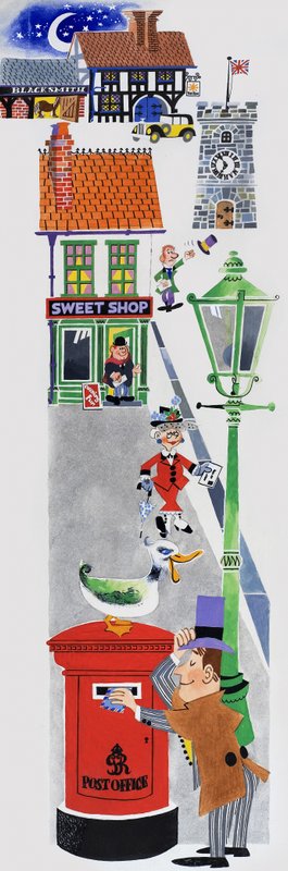 Ilustración de rima infantil de English School