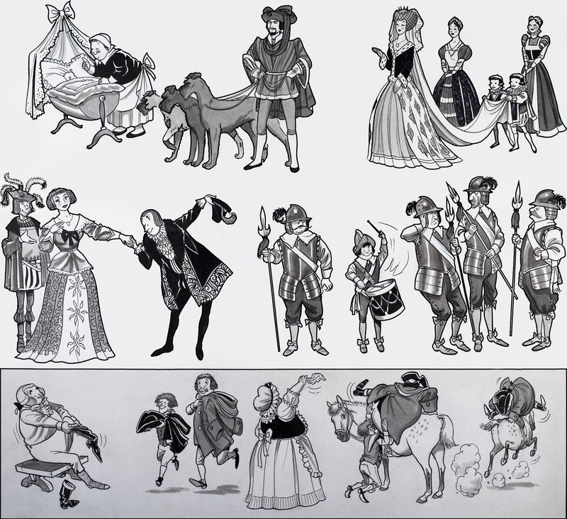 Ilustración de rima infantil de English School