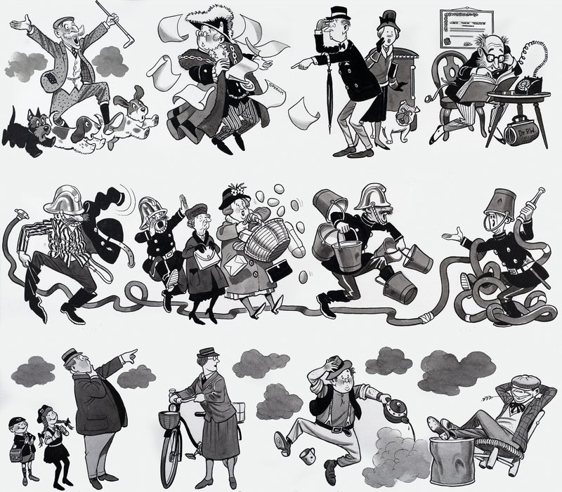 Ilustración de rima infantil de English School