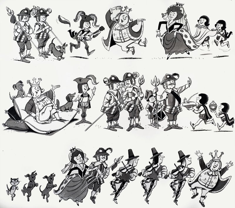 Ilustraciones de canciones infantiles de English School