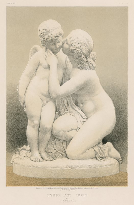 Ninfa y Cupido por E. Muller de English School