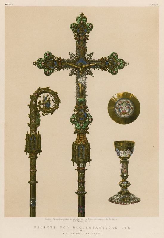 Objetos para uso eclesiástico por E. C. Trioullier, París de English School