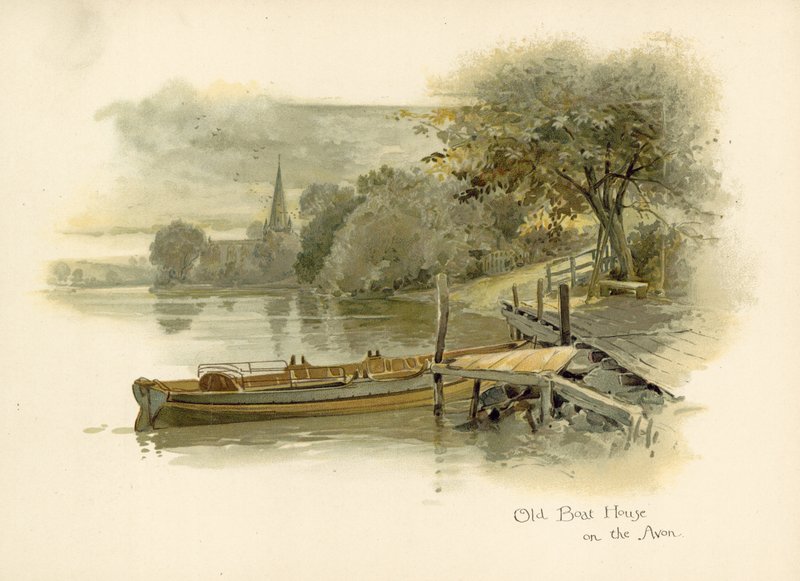 Antigua Casa de Botes en el Avon de English School