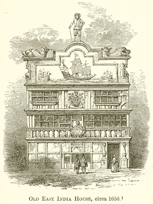Antigua Casa de la India Oriental, circa 1650 de English School