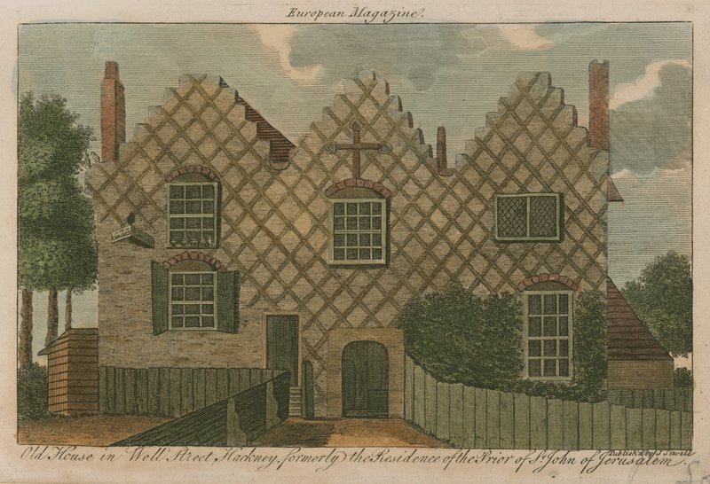 Casa antigua en Well Street, Hackney, antigua residencia del Prior de San Juan de Jerusalén de English School