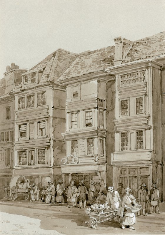 Casas antiguas en Aldersgate Street de English School