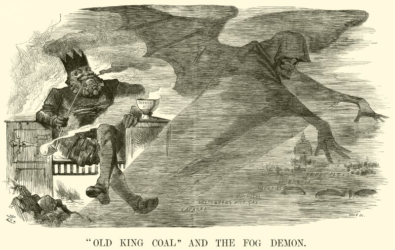 "Viejo Rey Carbón" y el demonio de la niebla de English School
