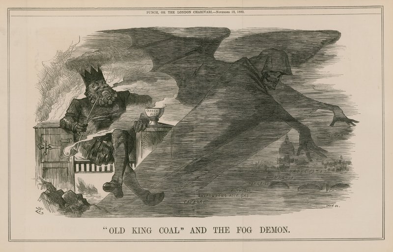 El viejo rey carbón y el demonio de la niebla de English School