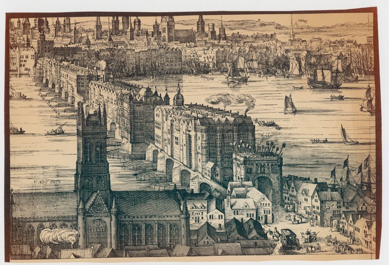 Puente de Londres antiguo de English School