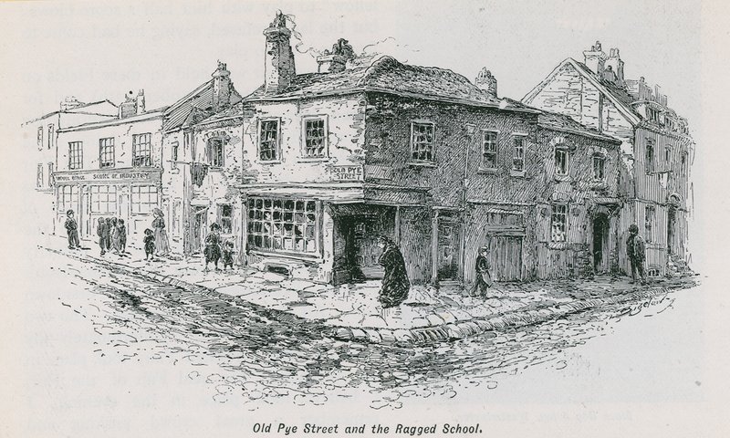 Old Pye Street y la Escuela de Niños Desamparados de English School