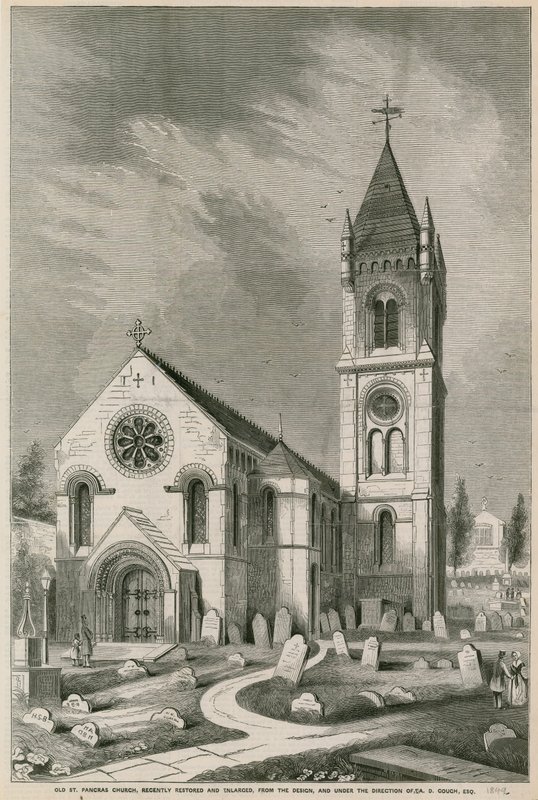 Antigua Iglesia de St Pancras, Londres, recientemente restaurada y ampliada de English School